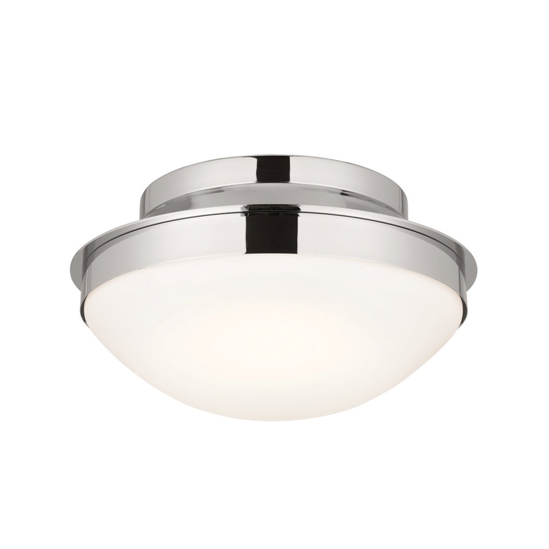Kichler 52544PN Bretta Two Light Flush Mount, Polished Nickel