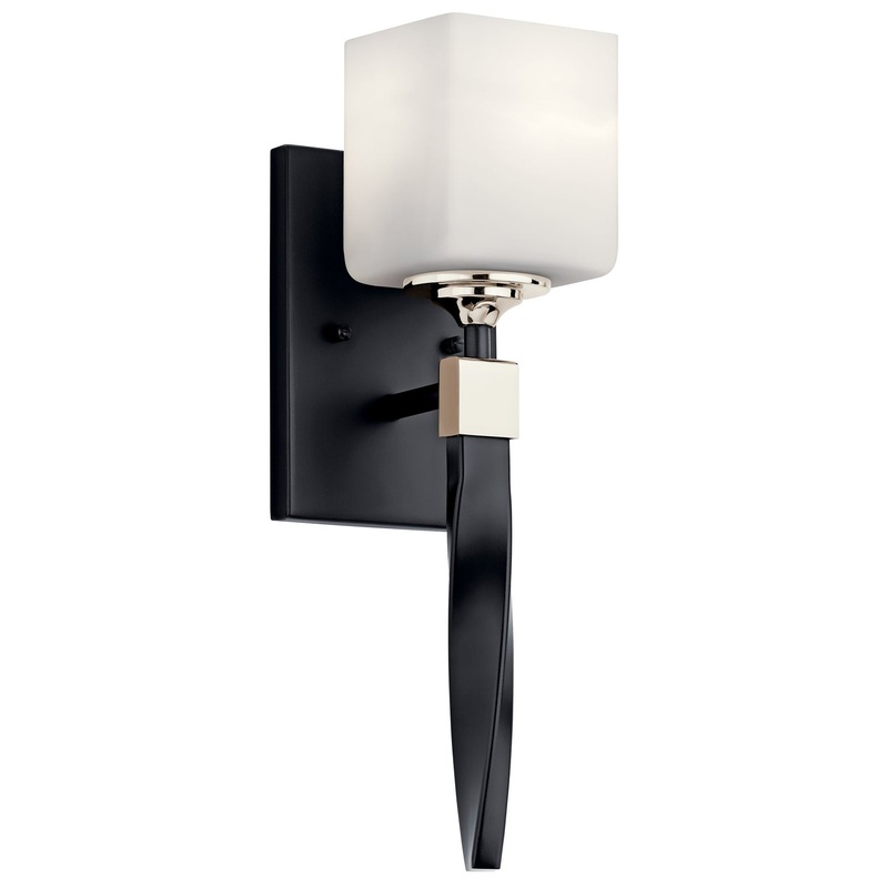 Kichler 55000BK Marette One Light Wall Sconce, Black