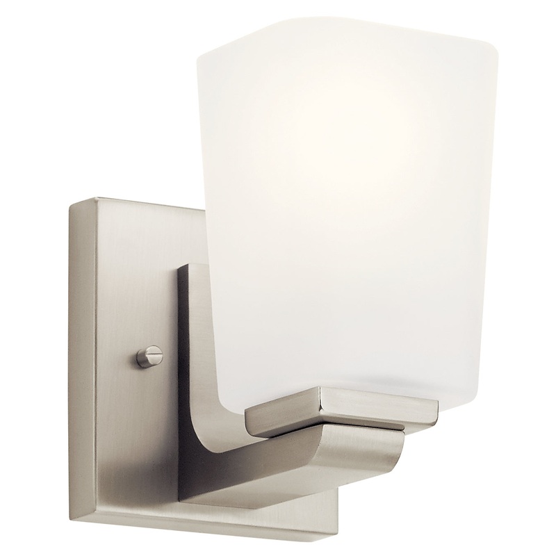 Kichler 55015NI Roehm One Light Wall Sconce, Brushed Nickel