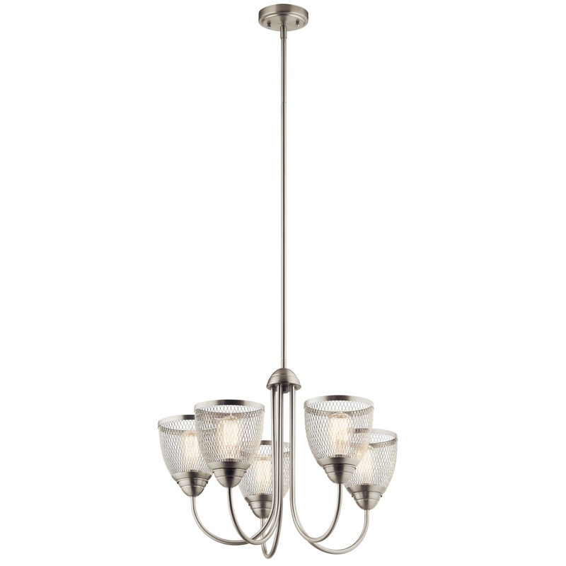 Kichler 52269NI Voclain Five Light Chandelier, Brushed Nickel (Discontinued)