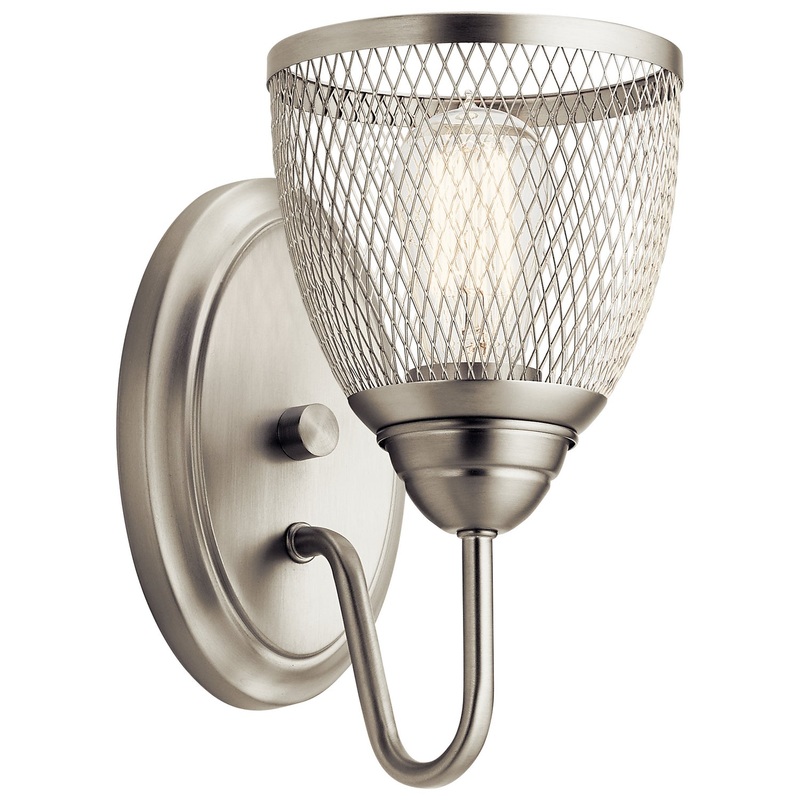 Kichler 52274NI Voclain One Light Wall Sconce, Brushed Nickel (Discontinued)