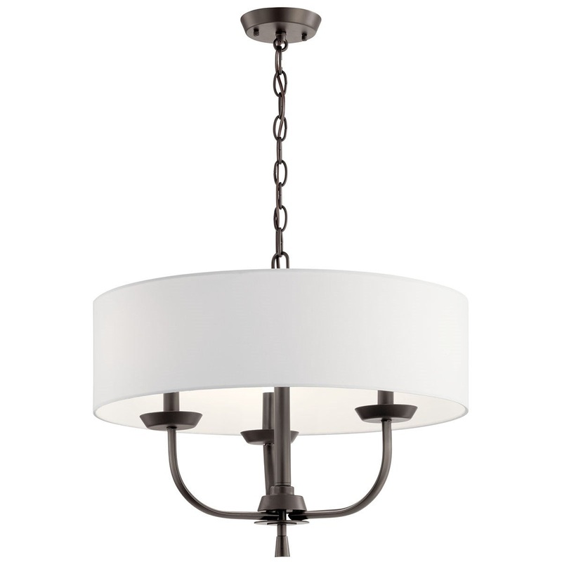 Kichler 52384OZ Kennewick Three Light Chandelier, Olde Bronze