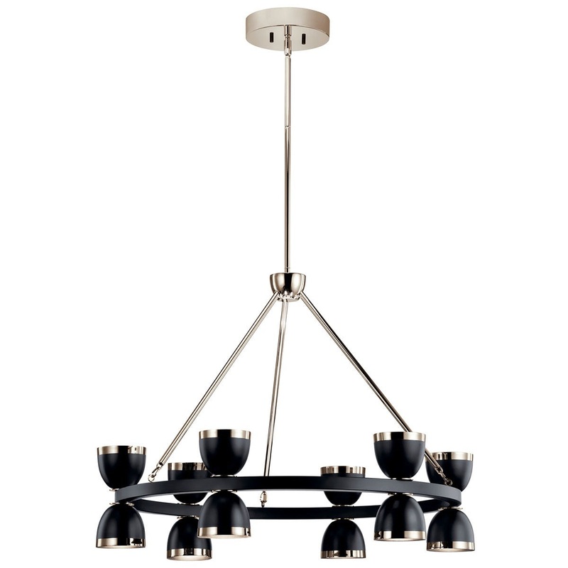 Kichler 52418BKLED Baland LED Chandelier, Black