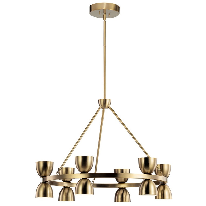 Kichler 52418BNBLED Baland LED Chandelier, Brushed Natural Brass