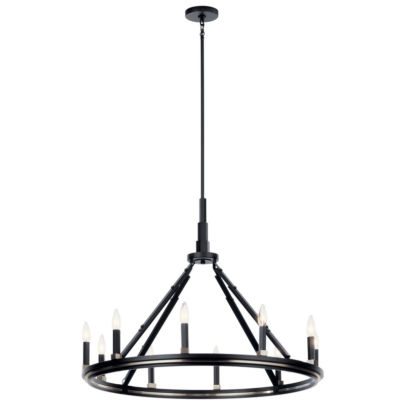 Kichler 52421BK Emmala Ten Light Chandelier, Black