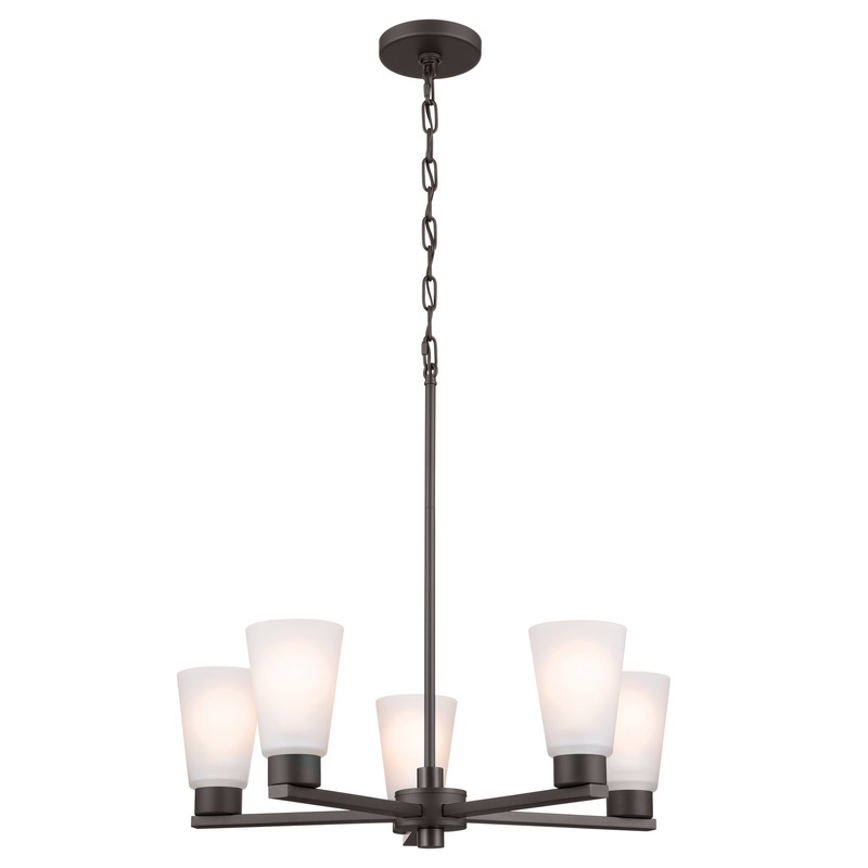 Kichler 52436OZ Stamos Five Light Chandelier, Olde Bronze
