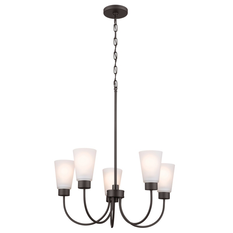 Kichler 52443OZ Erma Five Light Chandelier, Olde Bronze