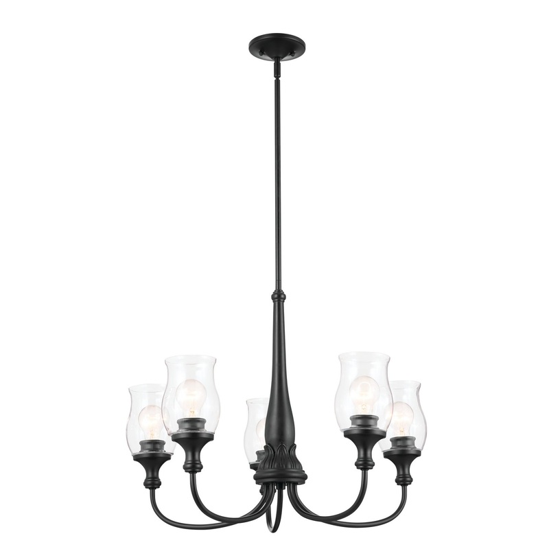 Kichler 52468BK Melis Five Light Chandelier, Black
