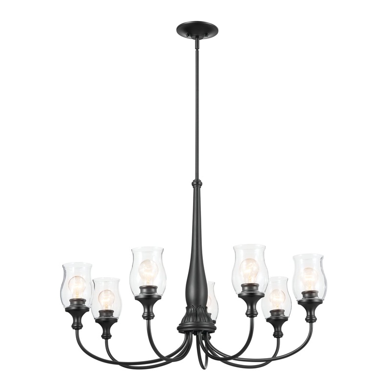 Kichler 52469BK Melis Seven Light Chandelier, Black