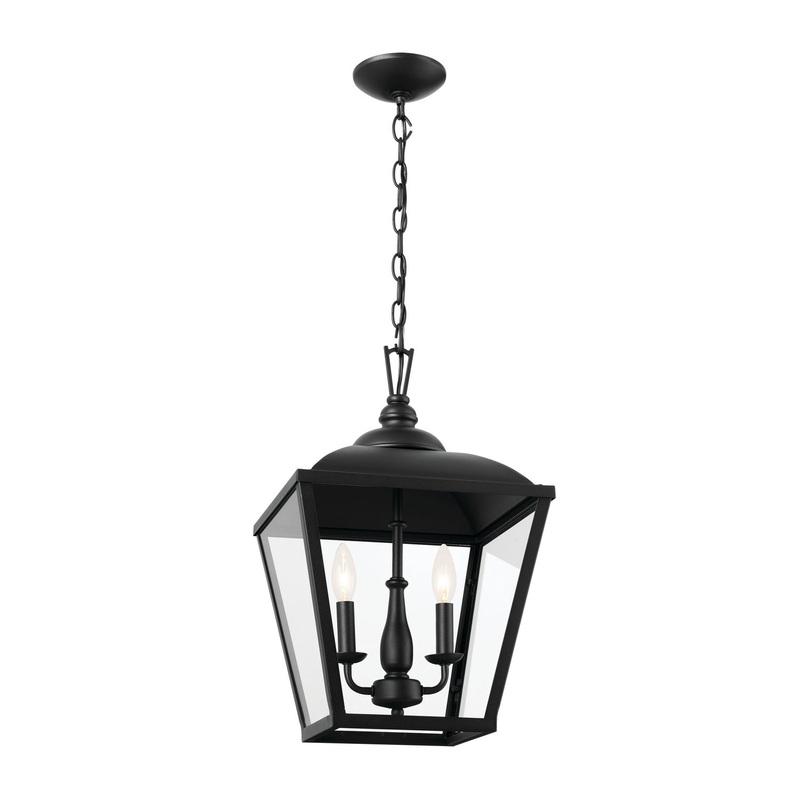 Kichler 52474BKT Dame Two Light Pendant, Textured Black