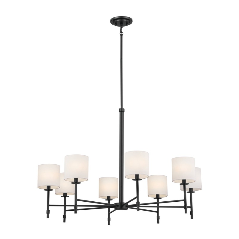 Kichler 52502BK Ali Eight Light Chandelier, Black