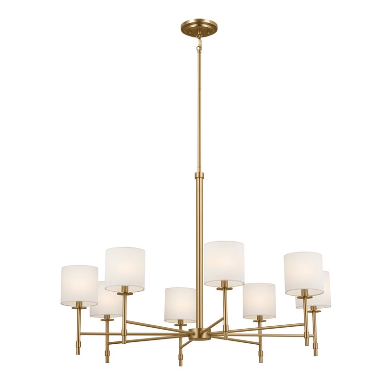 Kichler 52502BNB Ali Eight Light Chandelier, Brushed Natural Brass