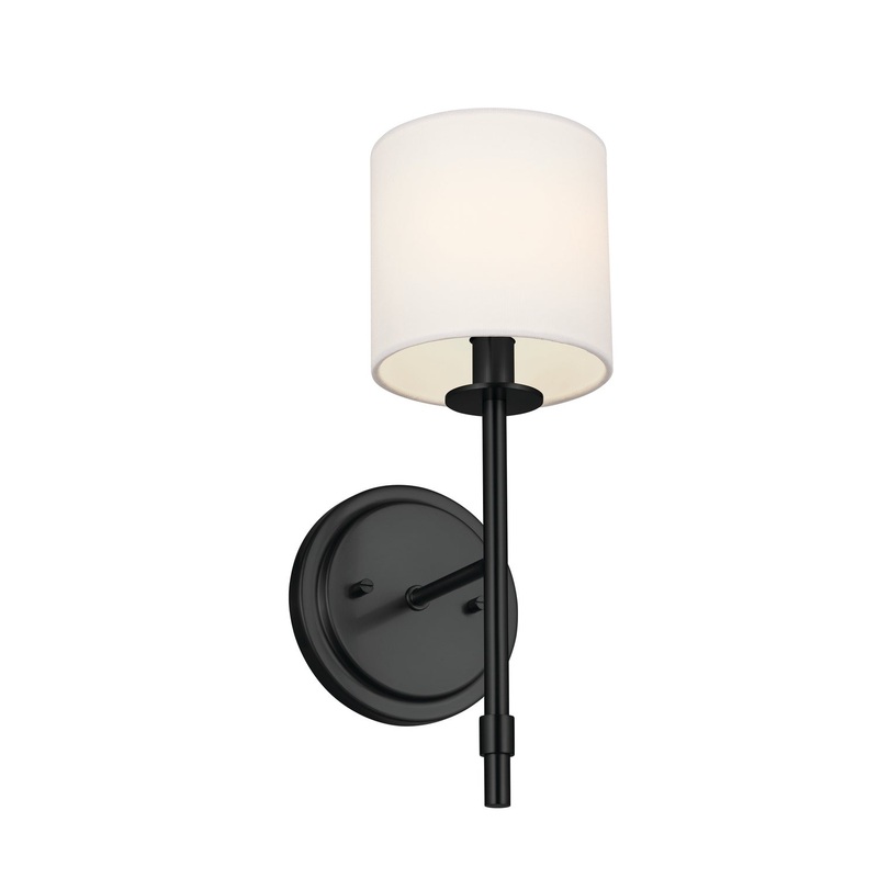 Kichler 52505BK Ali One Light Wall Sconce, Black