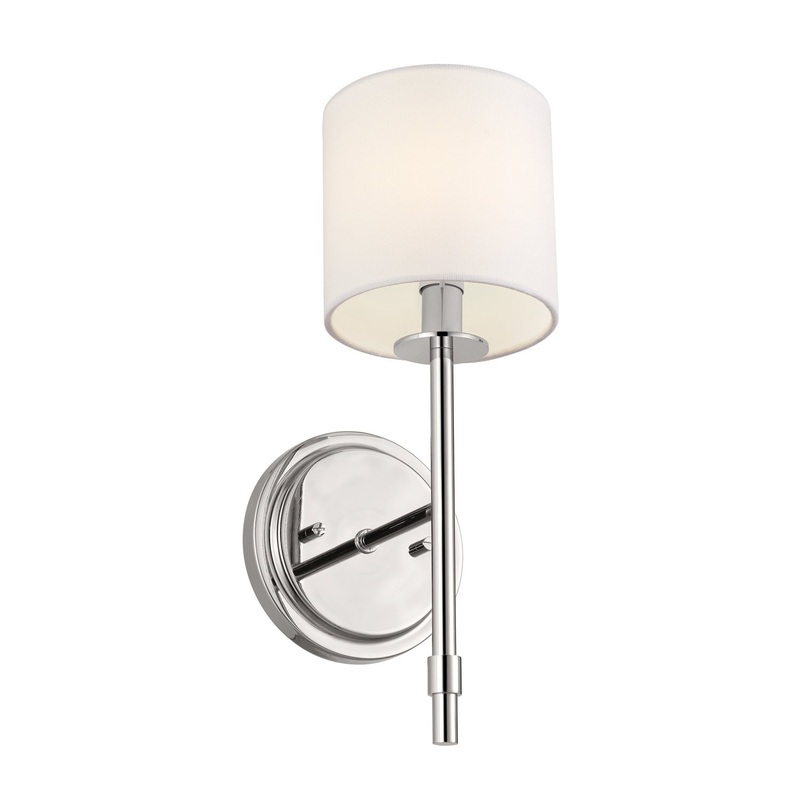 Kichler 52505PN Ali One Light Wall Sconce, Polished Nickel