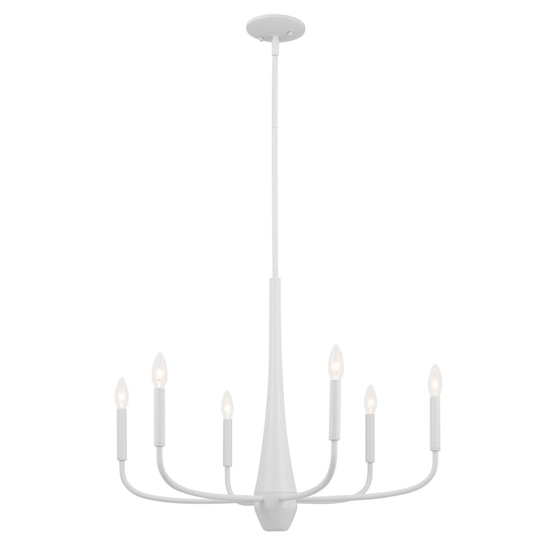 Kichler 52525WH Deela Six Light Chandelier, White