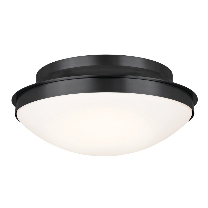Kichler 52545BK Bretta Three Light Flush Mount, Black