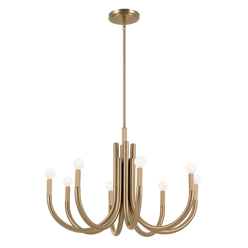 Kichler 52550CPZ Odensa Eight Light Chandelier, Champagne Bronze