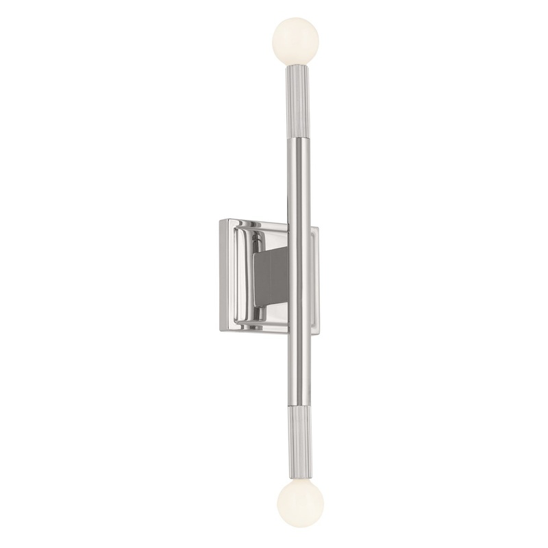 Kichler 52556PN Odensa Two Light Wall Sconce, Polished Nickel