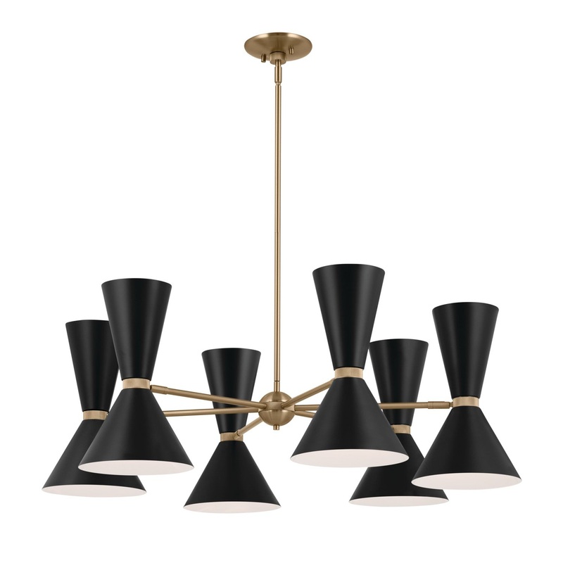 Kichler 52566CPZBK Phix 12 Light Chandelier, Champagne Bronze