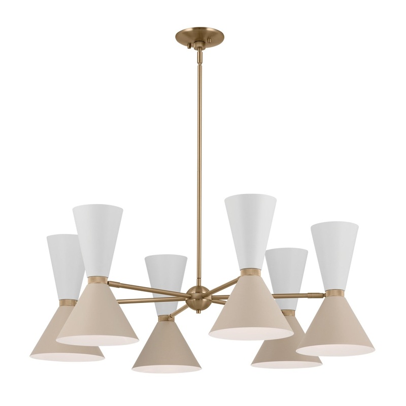 Kichler 52566CPZGRG Phix 12 Light Chandelier, Champagne Bronze