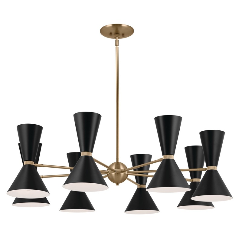 Kichler 52567CPZBK Phix 16 Light Chandelier, Champagne Bronze