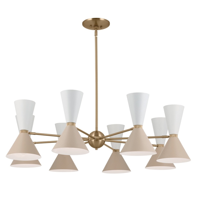 Kichler 52567CPZGRG Phix 16 Light Chandelier, Champagne Bronze