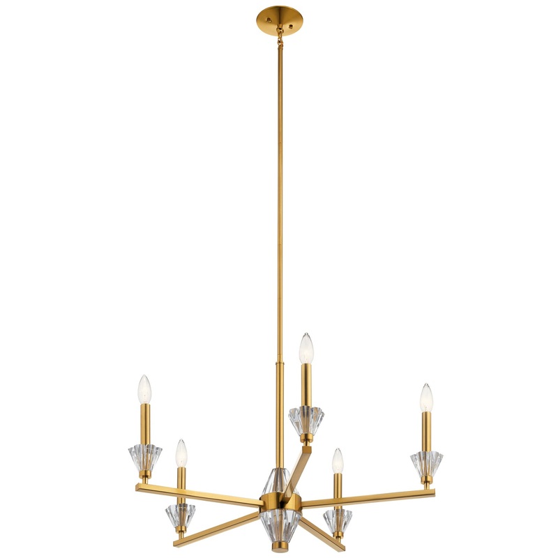 Kichler 52001FXG Calyssa Five Light Chandelier, Fox Gold (Discontinued)
