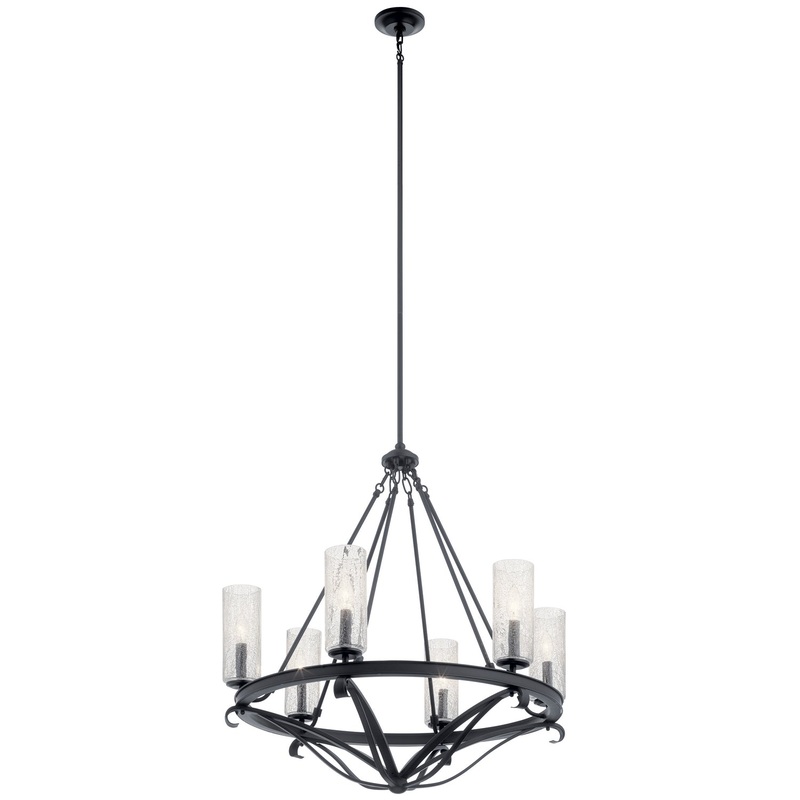 Kichler 52009BK Krysia Six Light Chandelier, Black (Discontinued)