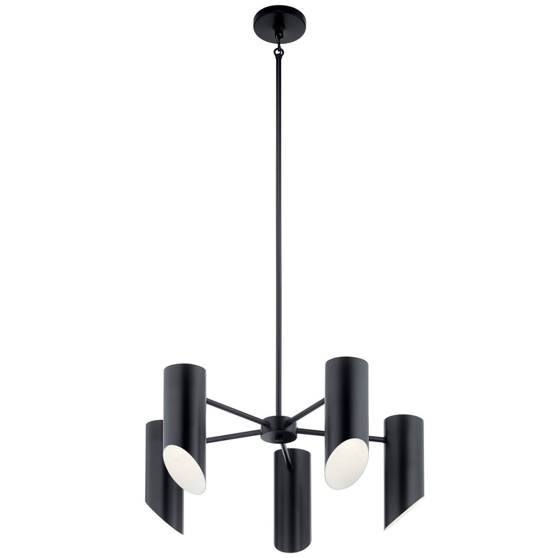 Kichler 52160BK Trentino Five Light Chandelier, Black