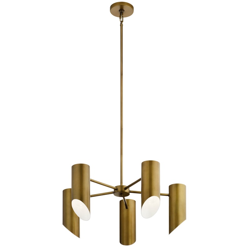 Kichler 52160NBR Trentino Five Light Chandelier, Natural Brass
