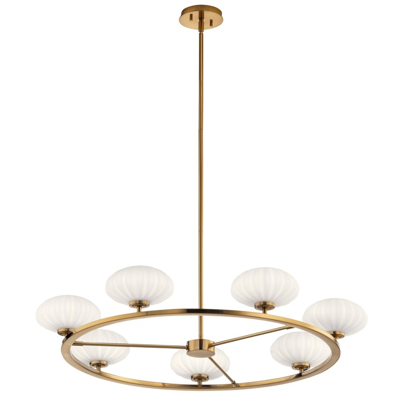 Kichler 52225FXG Pim Seven Light Chandelier, Fox Gold