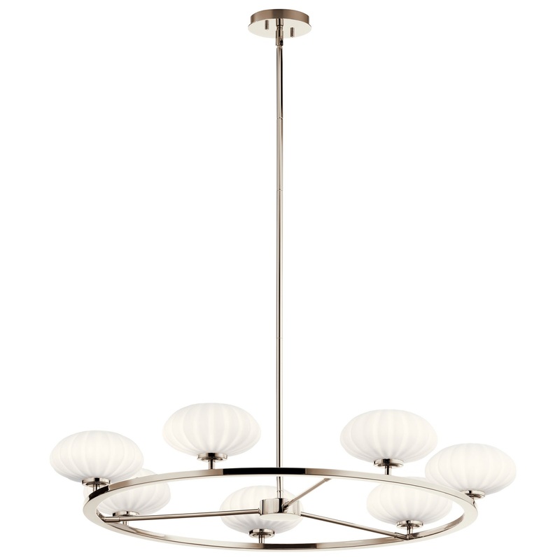 Kichler 52225PN Pim Seven Light Chandelier, Polished Nickel