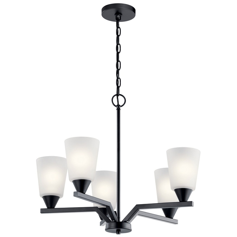 Kichler 52231BK Skagos Five Light Chandelier, Black (Discontinued)