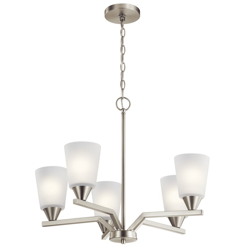 Kichler 52231NI Skagos Five Light Chandelier, Brushed Nickel (Discontinued)