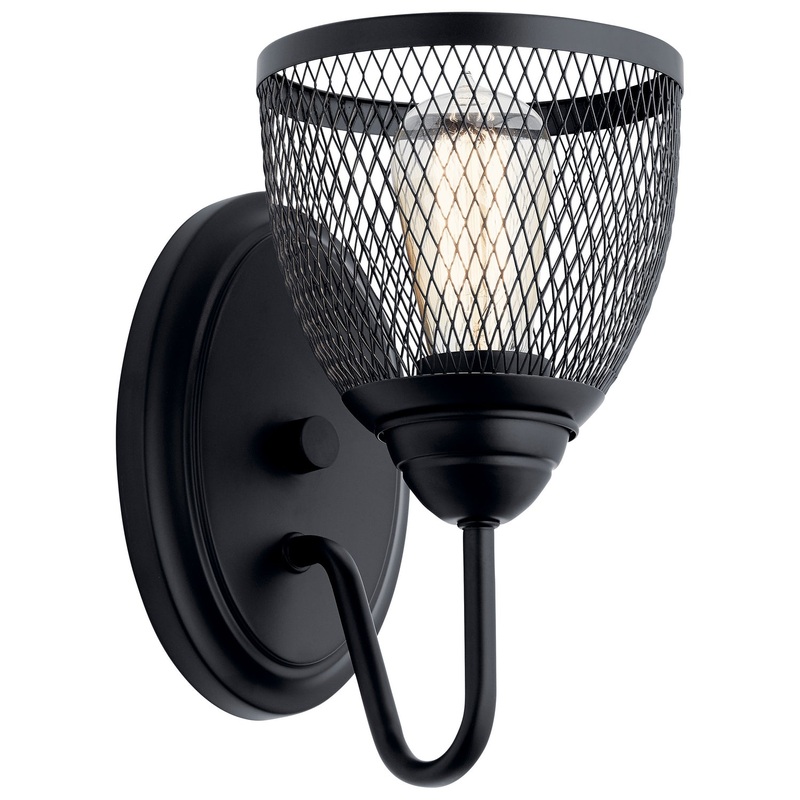 Kichler 52274BK Voclain One Light Wall Sconce, Black (Discontinued)