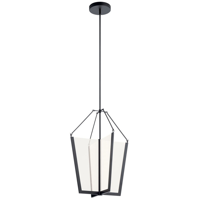 Kichler 52292BKLED Calters LED Foyer Pendant, Black