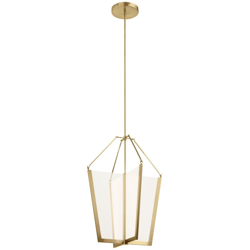 Kichler 52292CGLED Calters LED Foyer Pendant, Champagne Gold