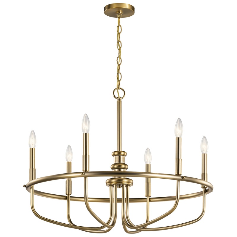 Kichler 52304CLZ Capitol Hill Six Light Chandelier, Classic Bronze