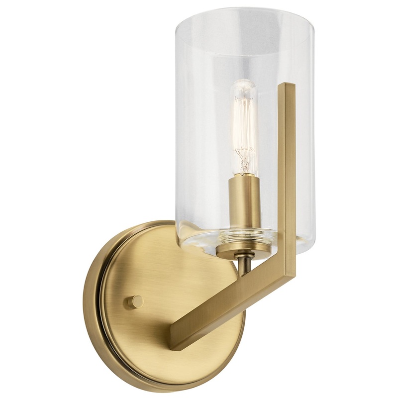 Kichler 52316BNB Nye One Light Wall Sconce, Brushed Natural Brass