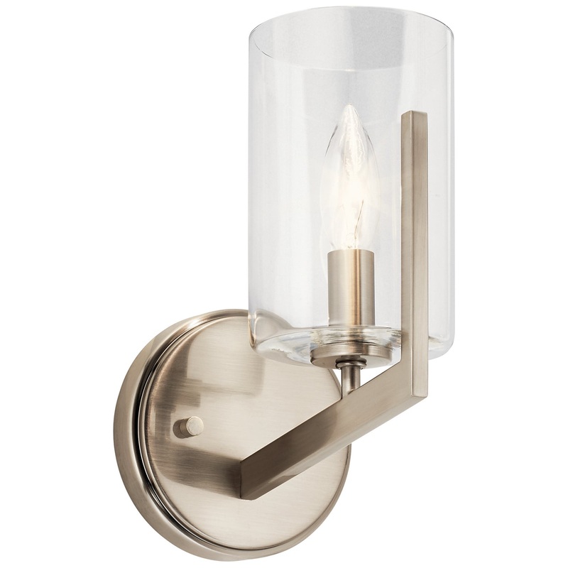 Kichler 52316CLP Nye One Light Wall Sconce, Classic Pewter