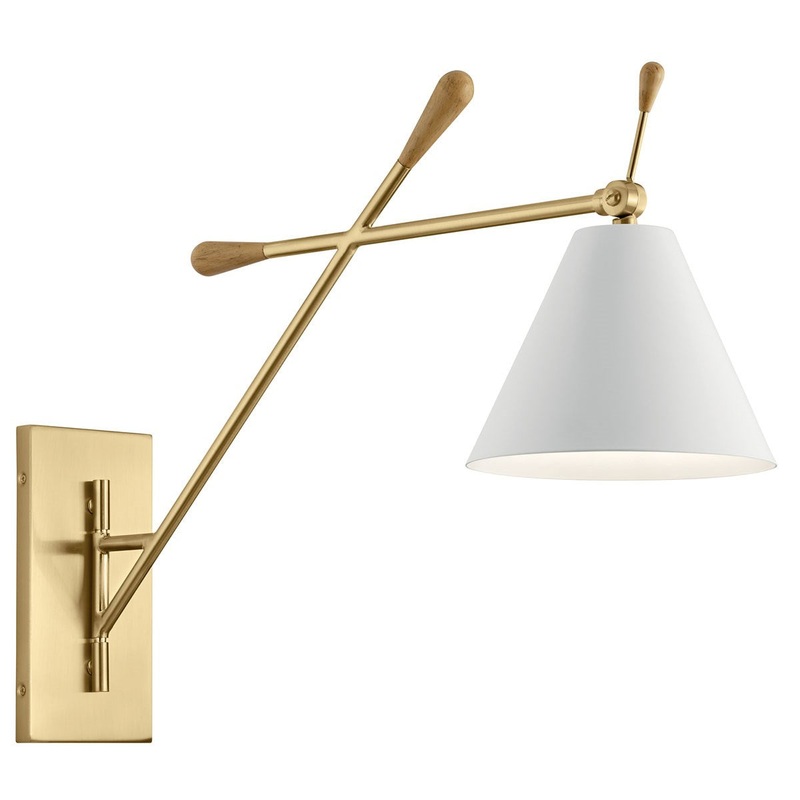 Kichler 52339CG Finnick One Light Wall Sconce, Champagne Gold