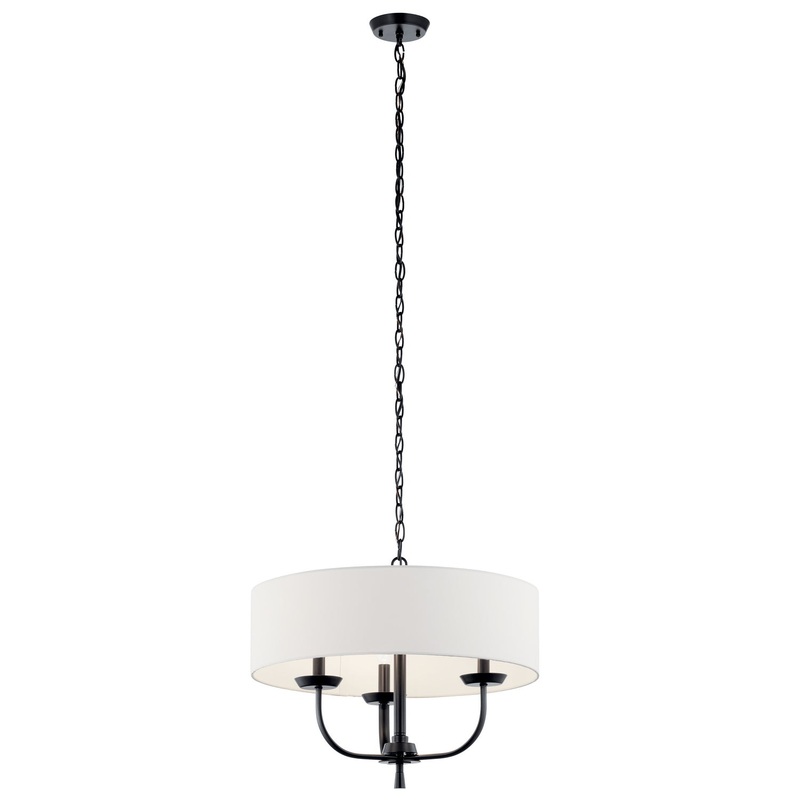 Kichler 52384BK Kennewick Three Light Chandelier, Black