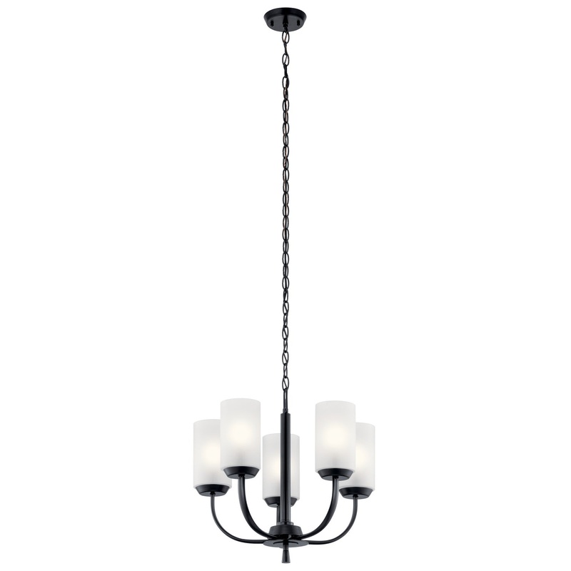Kichler 52386BK Kennewick Five Light Chandelier, Black