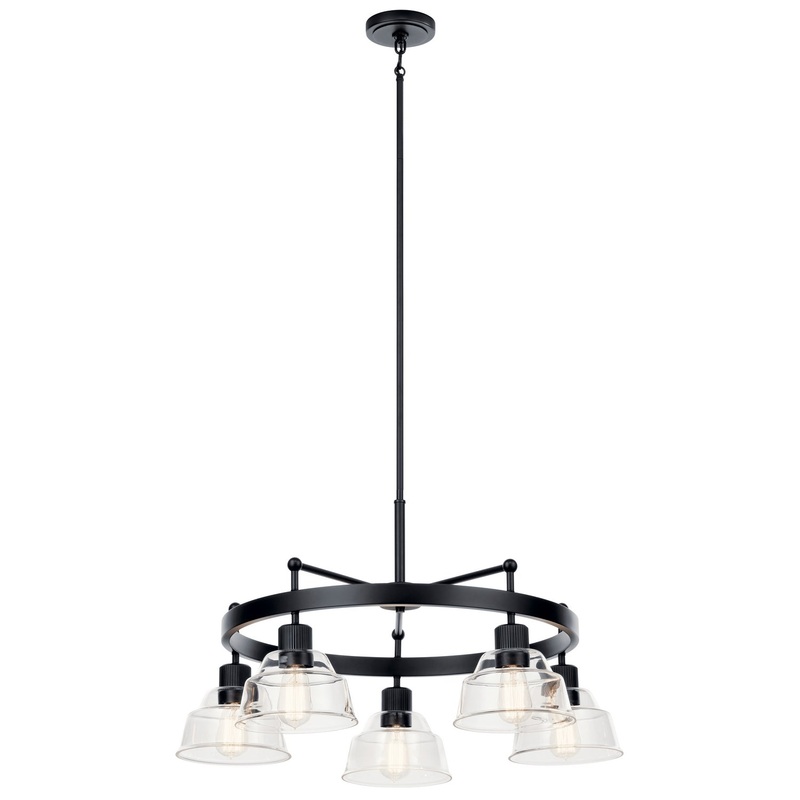 Kichler 52403BK Eastmont Five Light Chandelier, Black