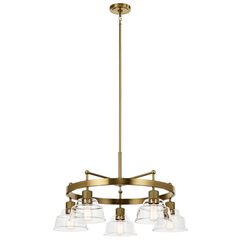 Kichler 52403BNB Eastmont Five Light Chandelier, Brushed Brass
