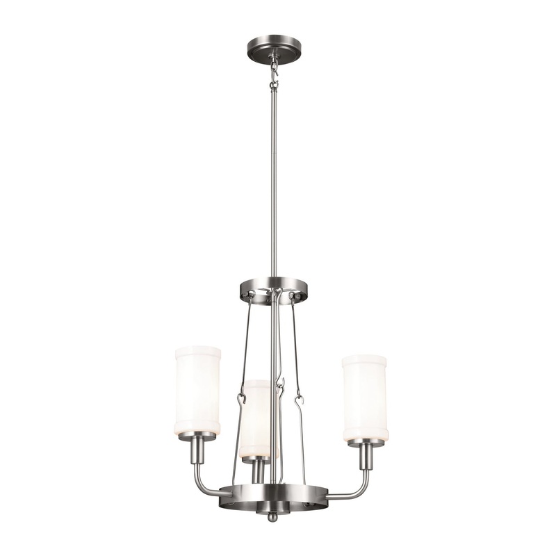 Kichler 52450CLP Vetivene Three Light Mini Chandelier, Classic Pewter