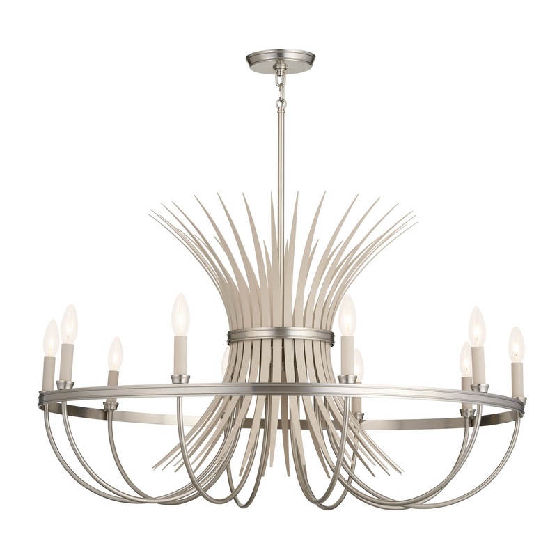 Kichler 52459NI Baile Nine Light Chandelier, Brushed Nickel