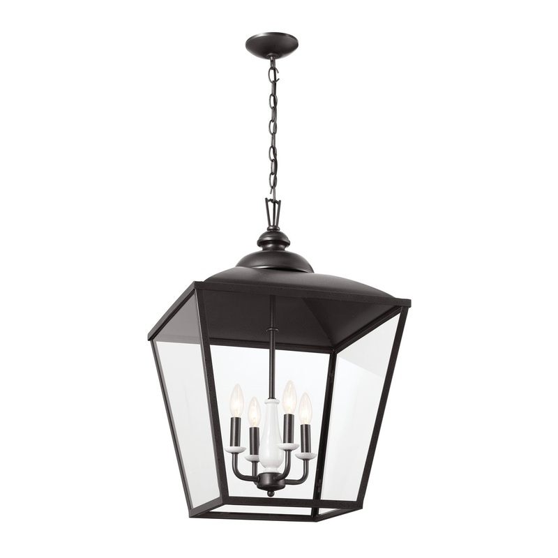 Kichler 52475AVI Dame Four Light Foyer Pendant, Anvil Iron