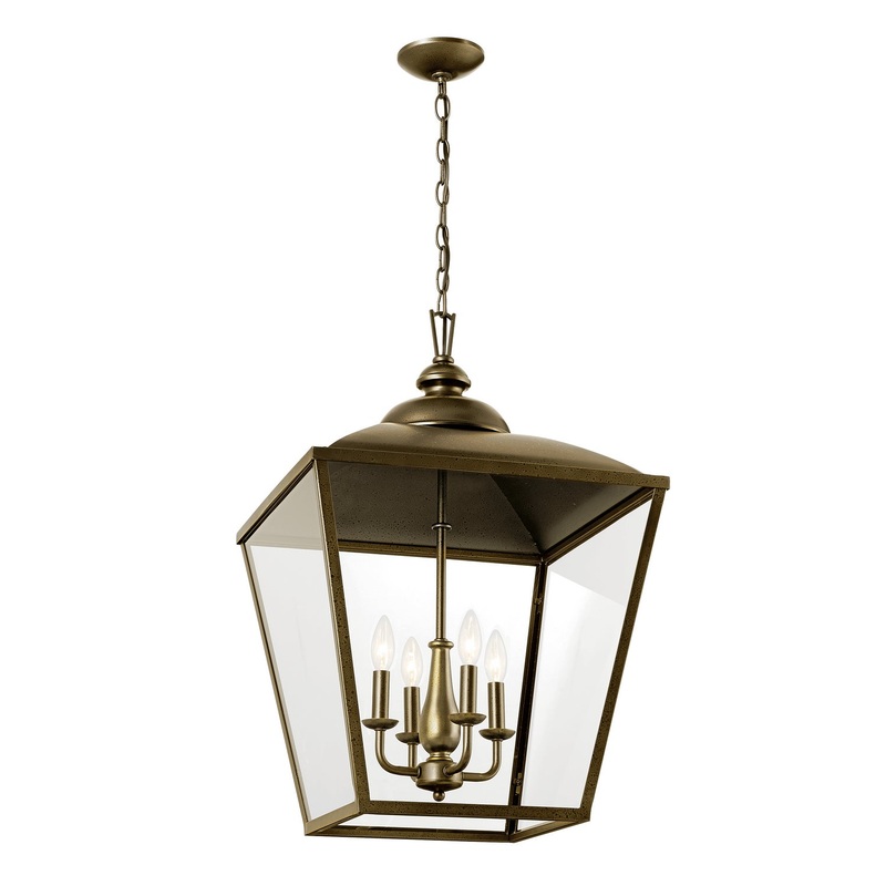 Kichler 52475CHZ Dame Four Light Foyer Pendant, Character Bronze