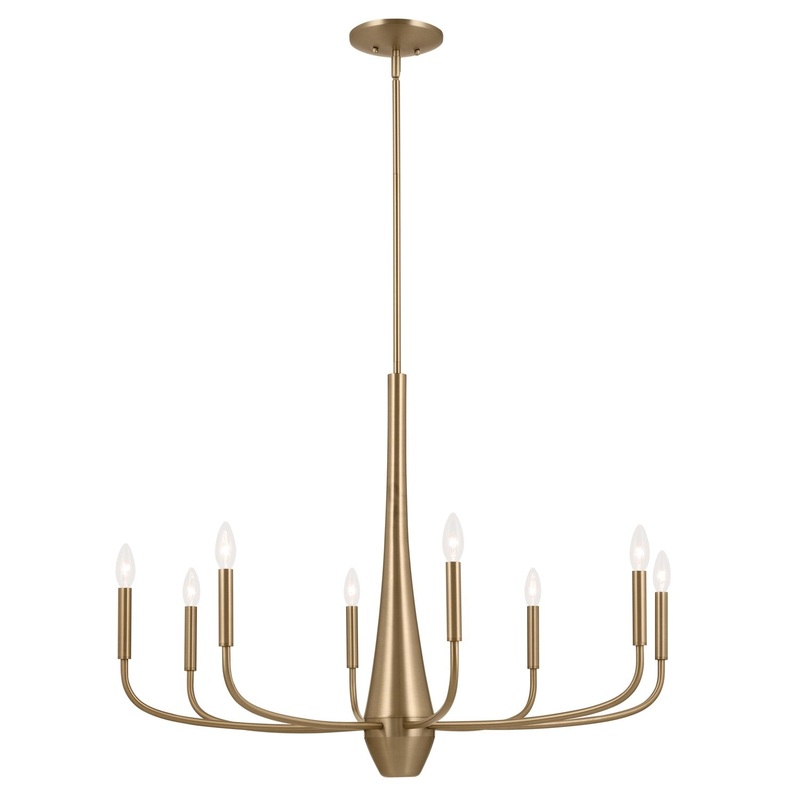 Kichler 52526CPZ Deela Eight Light Chandelier, Champagne Bronze